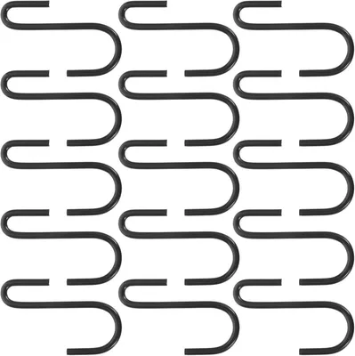 Produktbild von Korrosionsbeständige S-Haken zum Aufhängen, 20 Stück aus schwarzem Edelstahl für Küche, Bad, Schlafzimmer und Garten