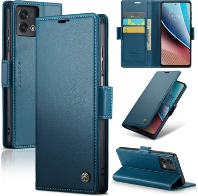 Immagine prodotto di Moto G Stylus 5G 2023 Case, RFID Blocking Card, Advanced Flip Custodia in pelle con funzione stand per Motorola Moto G Stylus 5G (2023) Blu
