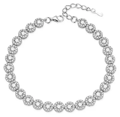 Obrázok produktu pre Elegantný strieborný náramok so zirkónmi AGB769/21