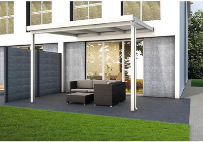 Produktbild von Terrassenüberdachung gutta Premium Acryl klar 309 x 306 cm weiß