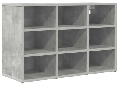 Image de Cabinet à chaussures avec étagère Gris béton 77,5 x 30 x 51 cm