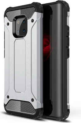 Produktbild von Mobigear Outdoor Huawei Mate 20 Pro Hülle Hardcase Backcover Stoßfest - Silber