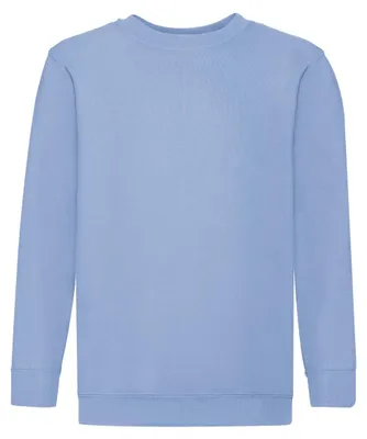 Productafbeelding van Fruit of the Loom - "Classic" sweatshirt voor kinderen, met ingezette mouwen, model LT1866 (maat 164-170) (hemelsblauw)