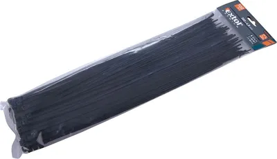 Produktbild von Extol Premium Spannbänder schwarz 380x4,8mm Nylon PA66 100 Stk