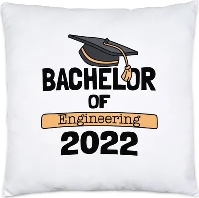 Produktbild von Bachelor of Engineering 2022 Kissen inkl. Füllung Studium Absolvent Abschluss Geschenk Bachelorabschluss Uni
