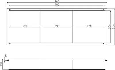 Produktbild von Wandnische aus Edelstahl NT309010X - Mit Ablagen - senkrecht & waagrecht - randlos, Farbe:Weiß