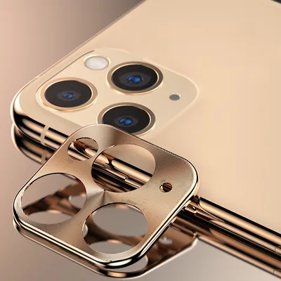 Produktbild von Für iPhone 11 Pro Max Metall Linsen Kamera Schutz Sektgold