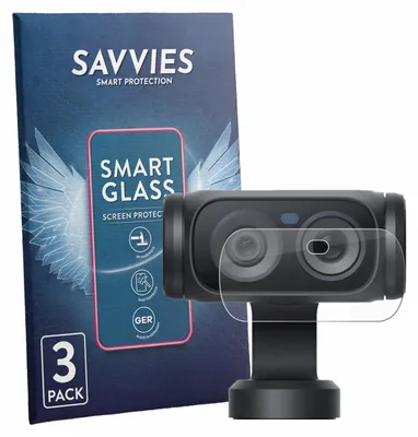 Produktbild von 3x Savvies Schutzglas Folie für Insta360 Luna Ultra (Linse) 9H Panzer Schutzfolie Glas Displayschutz klar transparent