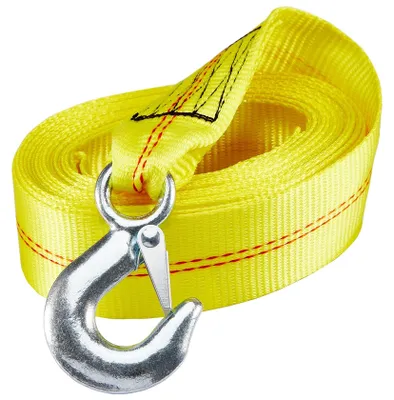 Zdjęcie produktu dla Wytrzymały pas do mocowania ładunków na przyczepie samochodowej, z hakiem, 5 cm x 6,1 m