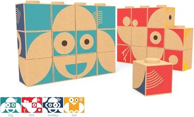 Image de Blocs de liège écologiques - Blocs de puzzle - 12 pièces