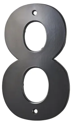 Image de Chiffre 8 à visser, alliage, H.80mm, noir - THIRARD