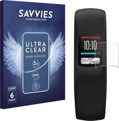 Produktbild von 6x Für Garmin Vivofit 4 Schutzfolie Savvies Displayschutz Display Schutz Folie Klar Transparent