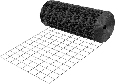 Produktbild von Gartenzaun, 61 cm x 7,62 m, Maschenweite 5,08 x 7,62 cm, verzinkter Stahldrahtzaun für Hühner und Kaninchen, vinylbeschichteter Gitterzaun für Tiergehege