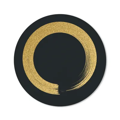 Produktbild von MuchoWow® Mauspad Mousepad Kreis aus goldenem Glitter auf schwarzem Hintergrund 20x20 cm - Mousepads - Maus Mat - Pad - Mausunterlage - Schreibtischmatte