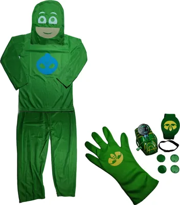 Produktbild von Kostümset „Heroes in Pyjamas“ – Shopper – Greg – Größe S und Handschuh mit Werfer, 3-5 Jahre, 100-110 cm