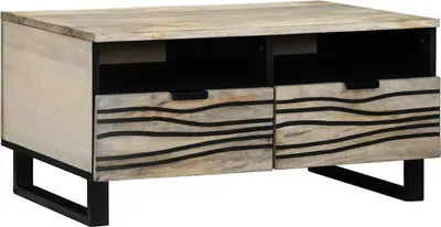 Obrázok produktu pre Maison Exclusive – konferenčný stolík, biely, 80 x 54 x 40 cm, drevotrieska