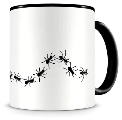 Produktbild von Ameisenstraße Kaffeetasse 300ml schwarz