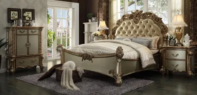 Productafbeelding van Bett, 2 nachtkastjes, 3-delige slaapkamer set, design, luxe, set, nieuw