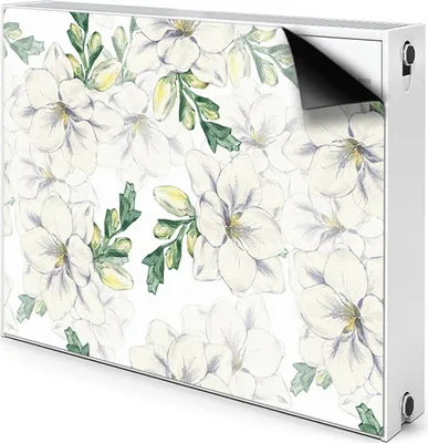 Produktbild von Magnet Heizung Verkleidung Abdeckung Heizung Heizkörperabdeckung 110x60 cm  - Freesie, Blumen
