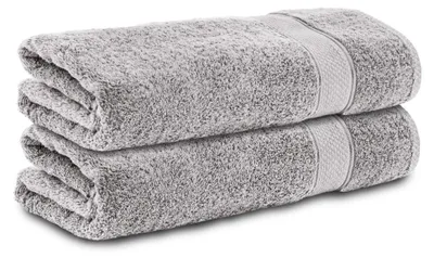 Produktbild von Komfortec 2er Handtücher 50x100 cm Set aus 100% Baumwolle, Frottee, Weich, Silbe