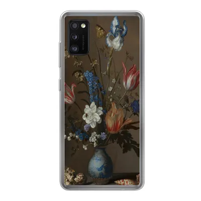 Produktbild von MuchoWow® Handyhülle Schutzhülle Hülle für Samsung Galaxy A41 Blumen in einer Wan-Li-Vase und Muscheln - Gemälde von Balthasar van der Ast Silikon Softcase Handy Hülle - Mobiltelefon