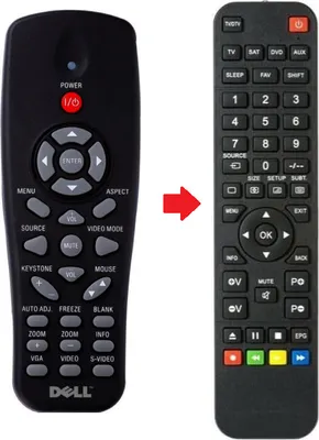 Produktbild von Ersatz Fernbedienung für Dell IR2804