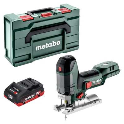 Image de Metabo ST 18 LT 130 BL Scie sauteuse sans fil 18 V 130 mm Brushless + 1x batterie LiHD 4,0 Ah + Metabox - sans chargeur