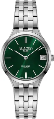 Obrázek produktu pro Dámské hodinky ROAMER 512857 41 75 20 zelené klasické pro páry