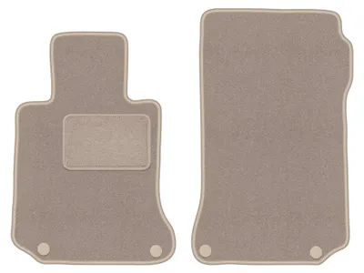 Immagine prodotto di Tappetini anteriori in moquette per Mercedes W207 Coupe 2009- (E-klasa) – 2 pezzi, beige, su misura – Wielganizator LUX