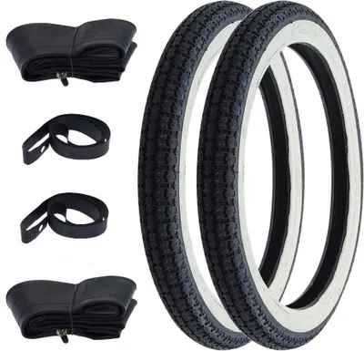Obrázek produktu pro 2x Whitewall CIT H-675 2.25-16 (2 1/4 x 16) 38J TT pneumatiky + duše + páska na ráfek