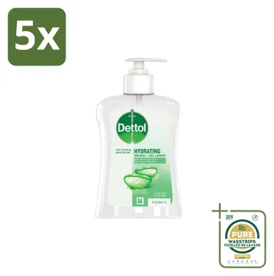Obrázok produktu pre 5 ks antibakteriálneho mydla na ruky Dettol – Aloe Vera – 250 ml – balenie