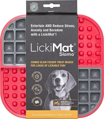 Image de LickiMat Slomo - Tapis à lécher pour chiens Slowfeeder, Couleur:rose
