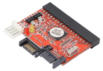 Zdjęcie produktu dla Karta przejściowa IDE na SATA, dwukierunkowa, 1,5 Gb/s – wytrzymała karta do konwersji dysków twardych do komputerów stacjonarnych