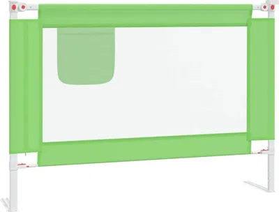 Image de vidaXL Barrière de sécurité pour jeune enfant Vert 90x25 cm Tissu