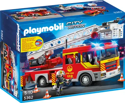 Produktbild von PLAYMOBIL 5362 City Action - Feuerwehr-Leiterfahrzeug mit Licht und Sound