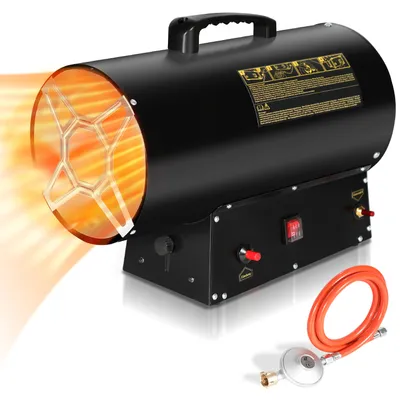 Obrázok produktu pre Jopassy 30kW plynový ohrievač s ventilátorom plynový ohrievač plynový ohrievač kanón plynový ohrievač stavebný ohrievač plynový ohrievač ventilátor ohrievač vrátane plynovej hadice a reduktora tlaku ventilátor ohrievač