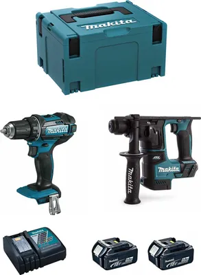 Produktbild von MAKITA Kit 18V MSL2P2 (DHR171 + DDF482 + 2 x 5,0 Ah + DC18RC + MAKPAC 3)