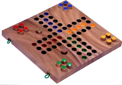 Obrázok produktu pre Ludo L - Klasická drevená hra pre 2 až 4 hráčov | Hra s kockami a spoločenská hra