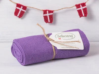 Produktbild von Solwang Küchentuch LILA gestrickt Putztuch Geschirrtuch Handtuch Gästehandtuch
