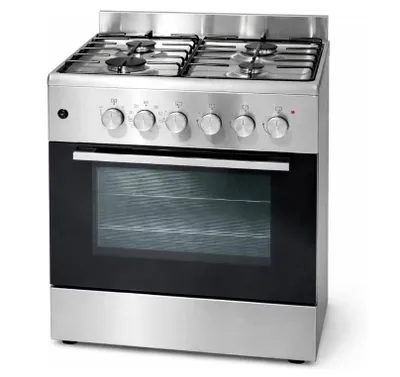 Produktbild von Gasline Gas-Elektro Standherd SHGE6060FGIX Elektrobackofen mit Gaskochfeld 60 cm Edelstahl Umluft, Grill mit Drehspieß