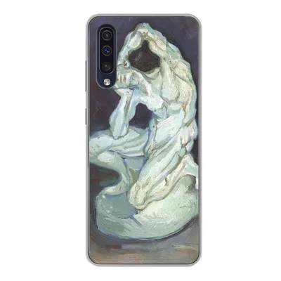 Produktbild von MuchoWow® Handyhülle Schutzhülle Hülle für Samsung Galaxy A50 Gipsskulptur eines knienden Mannes - Vincent van Gogh Silikon Softcase Handy Hülle - Mobiltelefonhülle