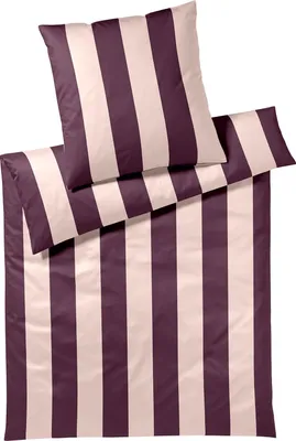 Produktbild von elegante Mako-Satin Bettwäsche-Garnitur Duo Farbe Rosé-Wine Größe 135x200+80x80