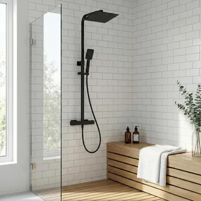 Immagine prodotto di Colonna doccia quadrata in acciaio inox MORK