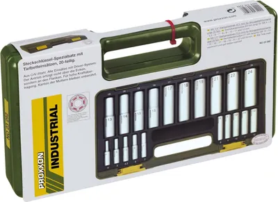Image de Proxxon Bit set 1/2 (12.5 mm), 1/4 (6.3 mm) 20-piece 23292