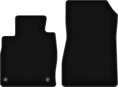 Produktbild von Wielganizator Velours-Autoteppiche vorne – passend für Nissan Juke II F16 (Crossover, Bj. 2019-) – schwarz, passgenau, mit Befestigungen set 2 Stk.