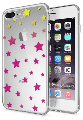 Produktbild von iPhone 8 Plus / 7 Plus Hülle Handyhülle von NALIA, Silikon Case Cover Bumper Stars
