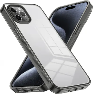 Produktbild von Hülle für iPhone 11 Pro Rutschfest Kristallklare Stoßfeste TPU Bumper Handyhülle Schwarz