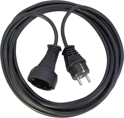 Produktbild von Brennenstuhl Qualitäts-Kunststoff-Verlängerungskabel 10m schwarz H05VV-F 3G1,5, 1165460