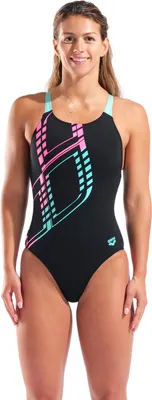Produktbild von Arena GRAPHIC SWIMSUIT SWIM Damen BLACK-WATER 42