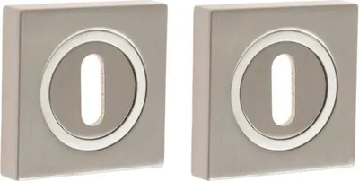 Produktbild von Quadratische Platte GAMET PLT-25-N-07-KW, Schlüsselbetätigung, Nickel gebürstet